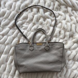 Burberry Gray Leather Tote Bag with dust bag included